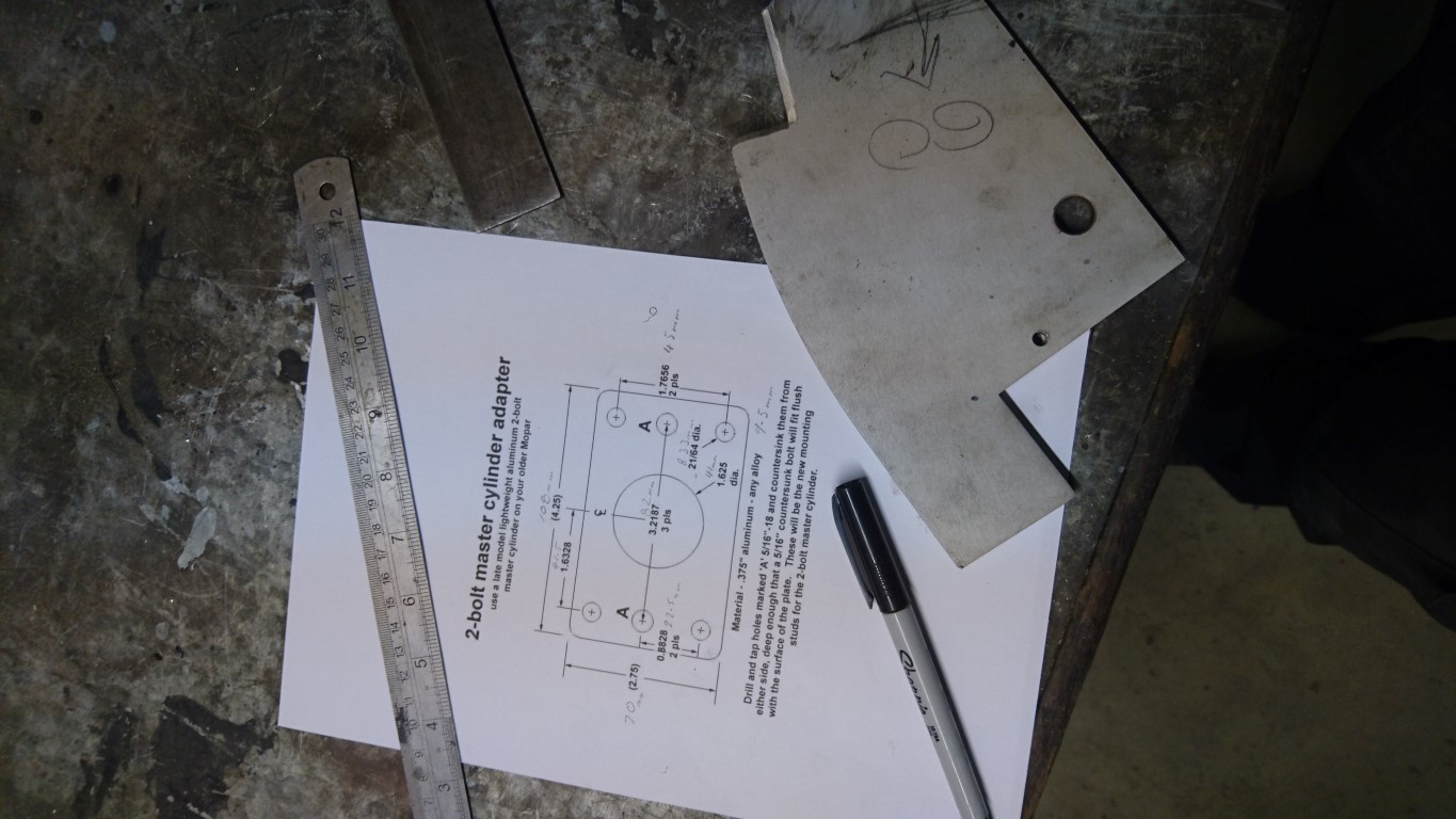 Making use of an old ally motor plate off cut.