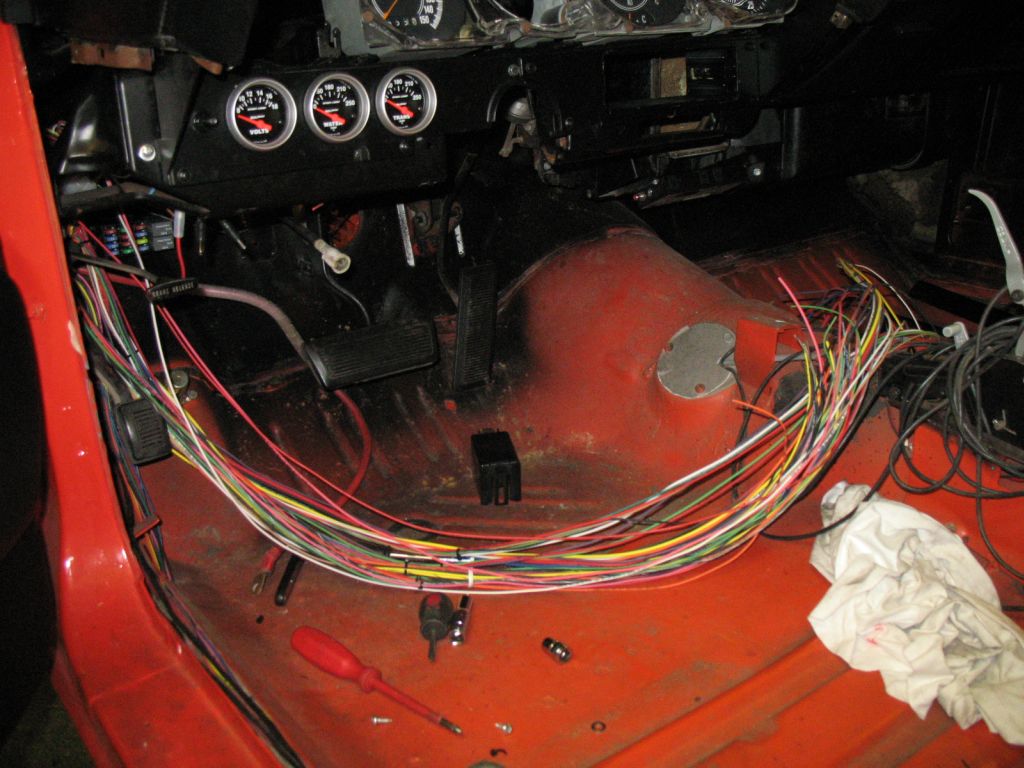 These are the wires for the dash area. Quite a lot to sort through.