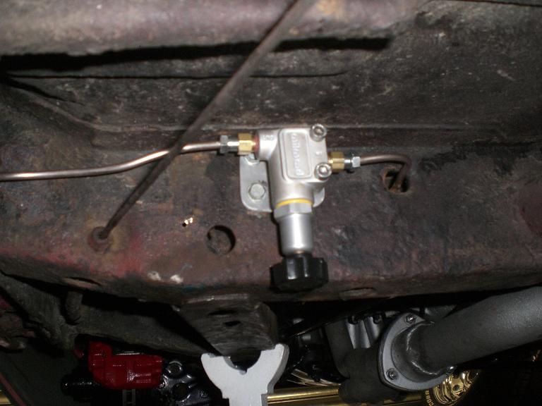 prop valve on trans cross member