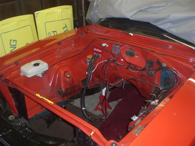 engine bay stripped