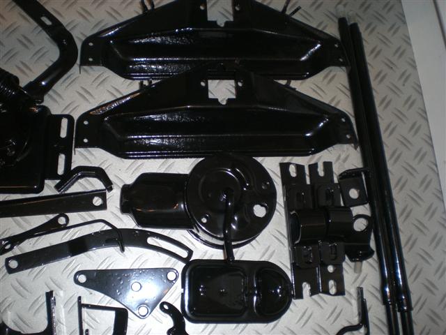 power steering pump was also stripped to allow me to powder coat it