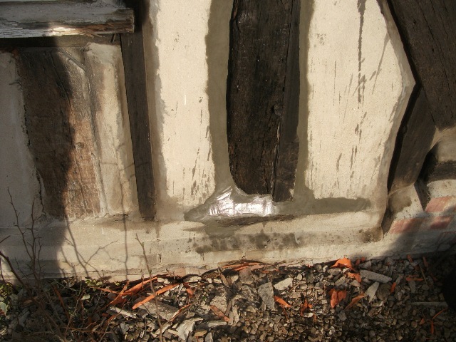 Here the re-pointing has been completed......