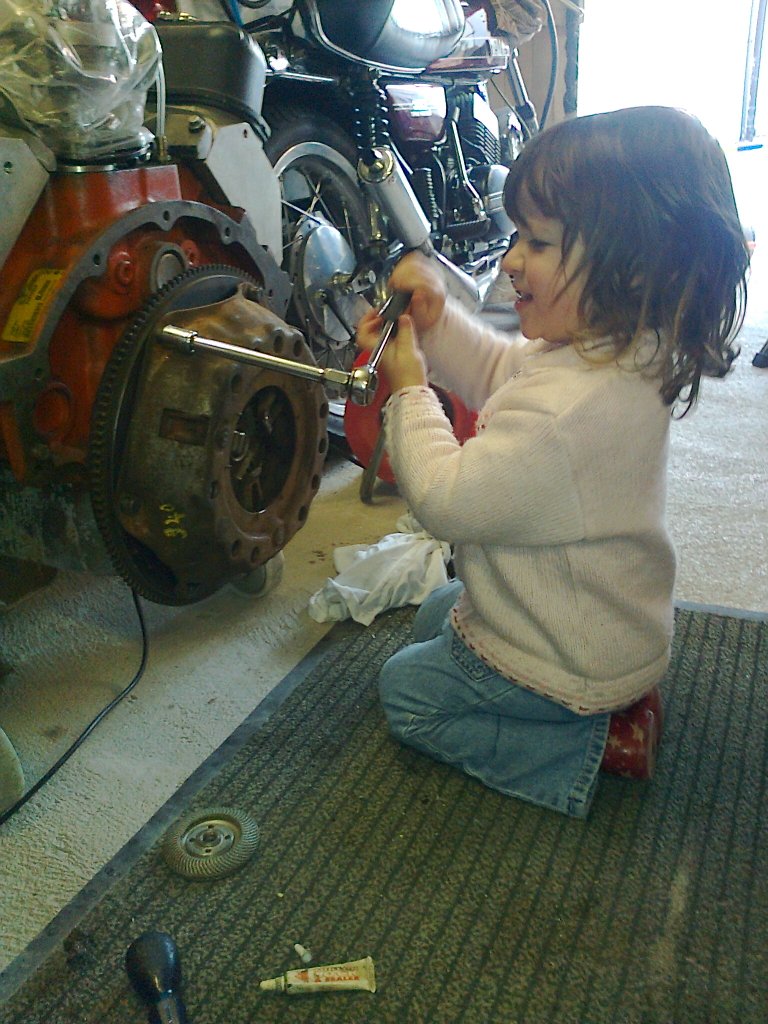 Willow checking clutch bolts.jpg