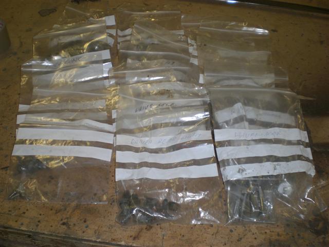 All bagged up as i dismantled the car.