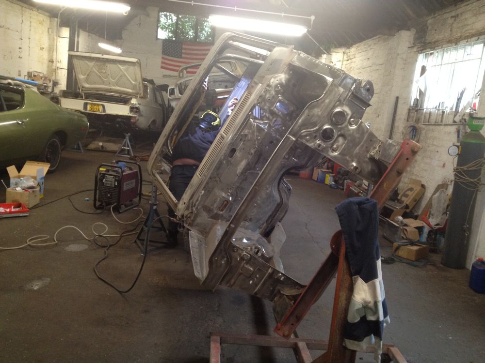 the rotiserie makes welding the cage much easier