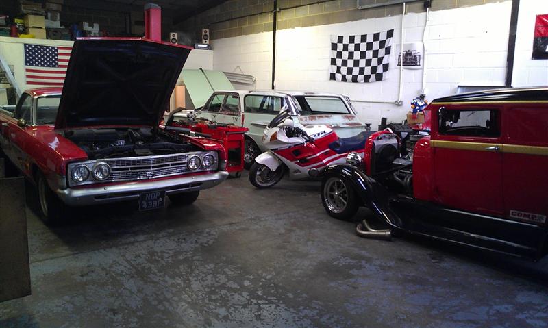 The 68 Ranchero on the left came in as a non runner, but within a couple of hours Anton had it running. Another well now garage sent the owner away with it as they could not get it to run, they even lost the keys to it.