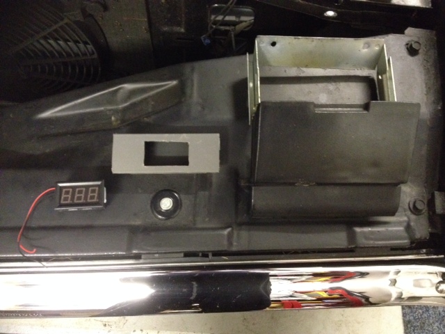 Components - One ashtray, 1 x homemade blanking plate, 1 chinese volt gauge.