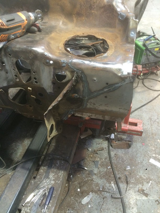 Repair to firewall on drivers side