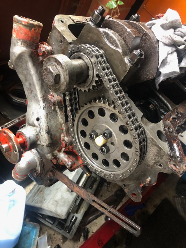Sprocket on and cam button back in
