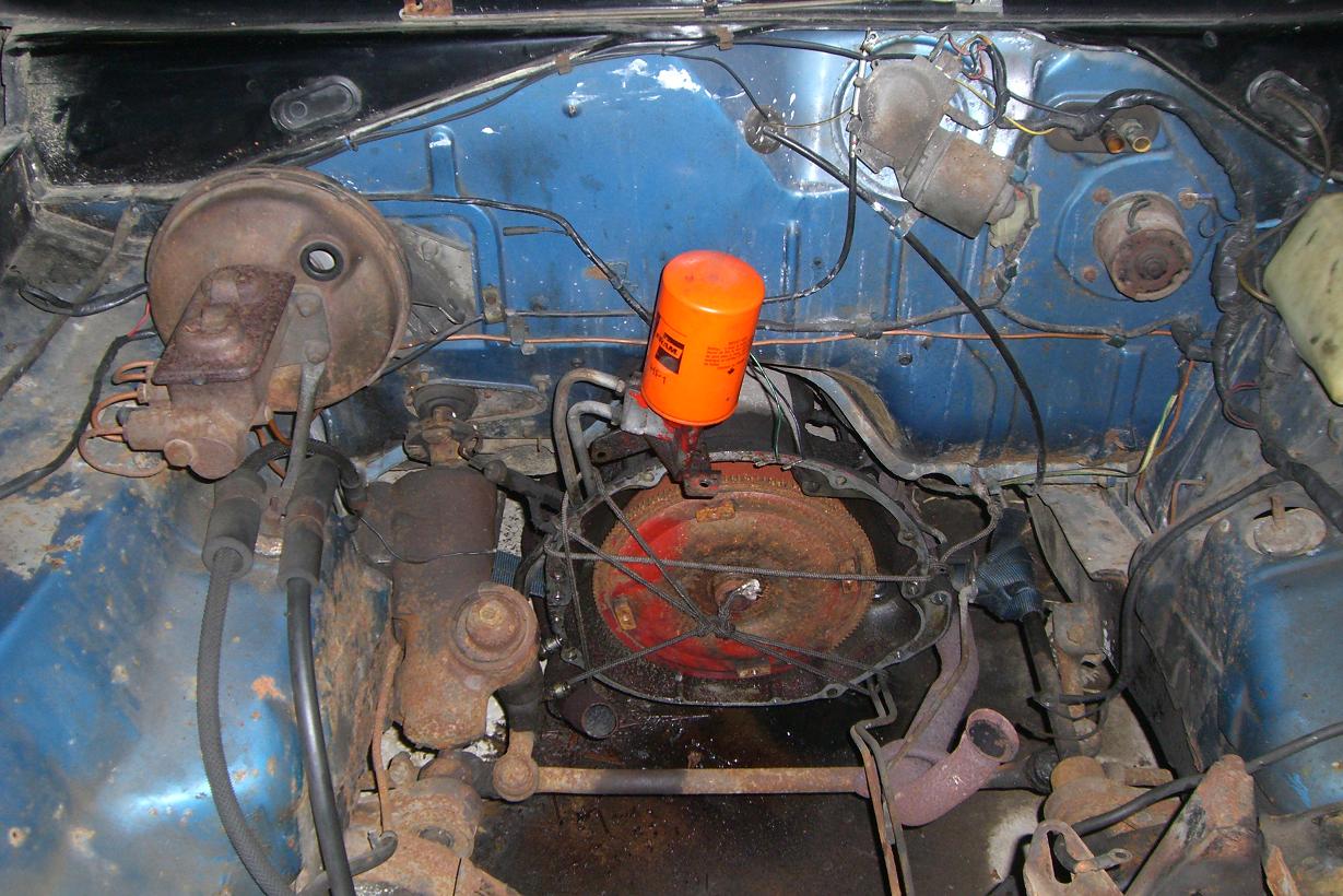 Engine bay showing original colour
