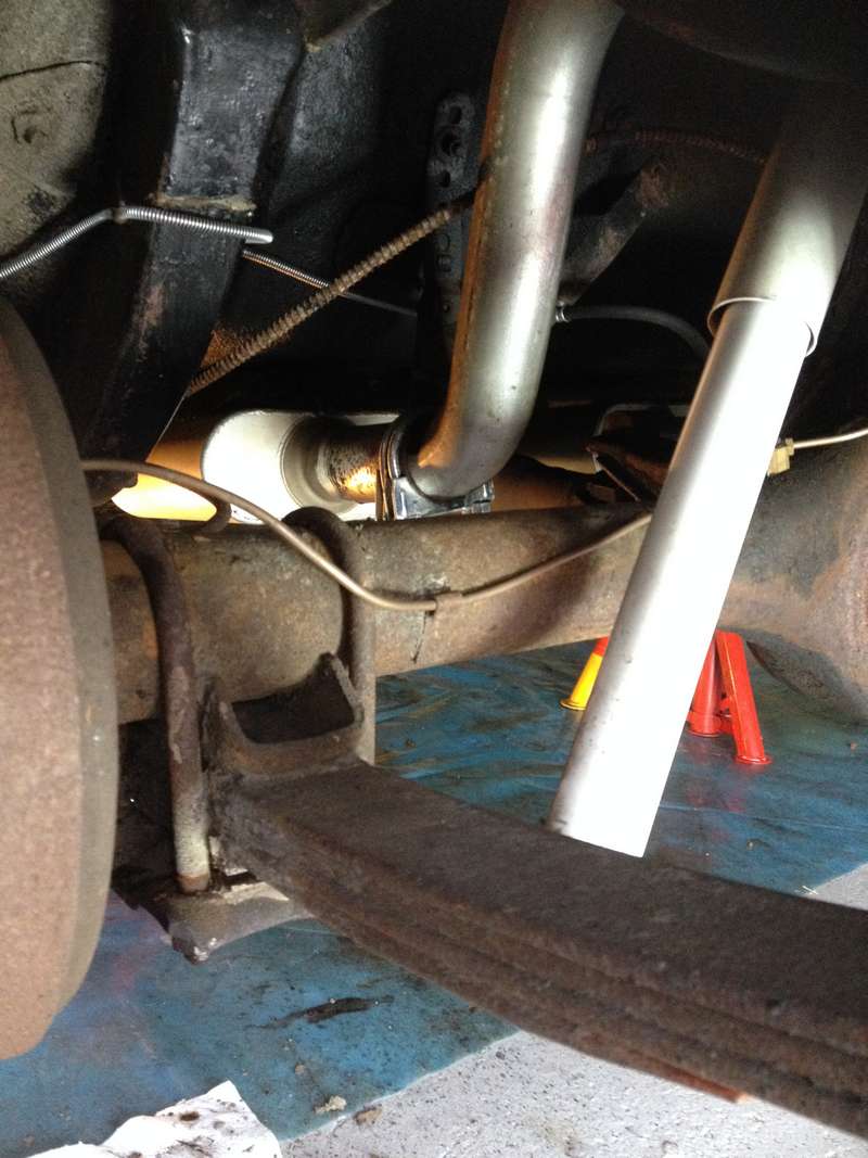 Rusty old u-bolts. Surprisingly, with a bit of heat, WD40 and 'the persuader' they came off. Then I got bored and cut the rest off.